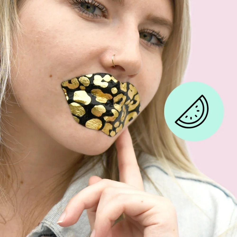 ⭐️ $10 - SF GLOW SKINCARE SUNS OUT, POUTS OUT (SET OF 4) LEOPARD PRINT LIP MASKS